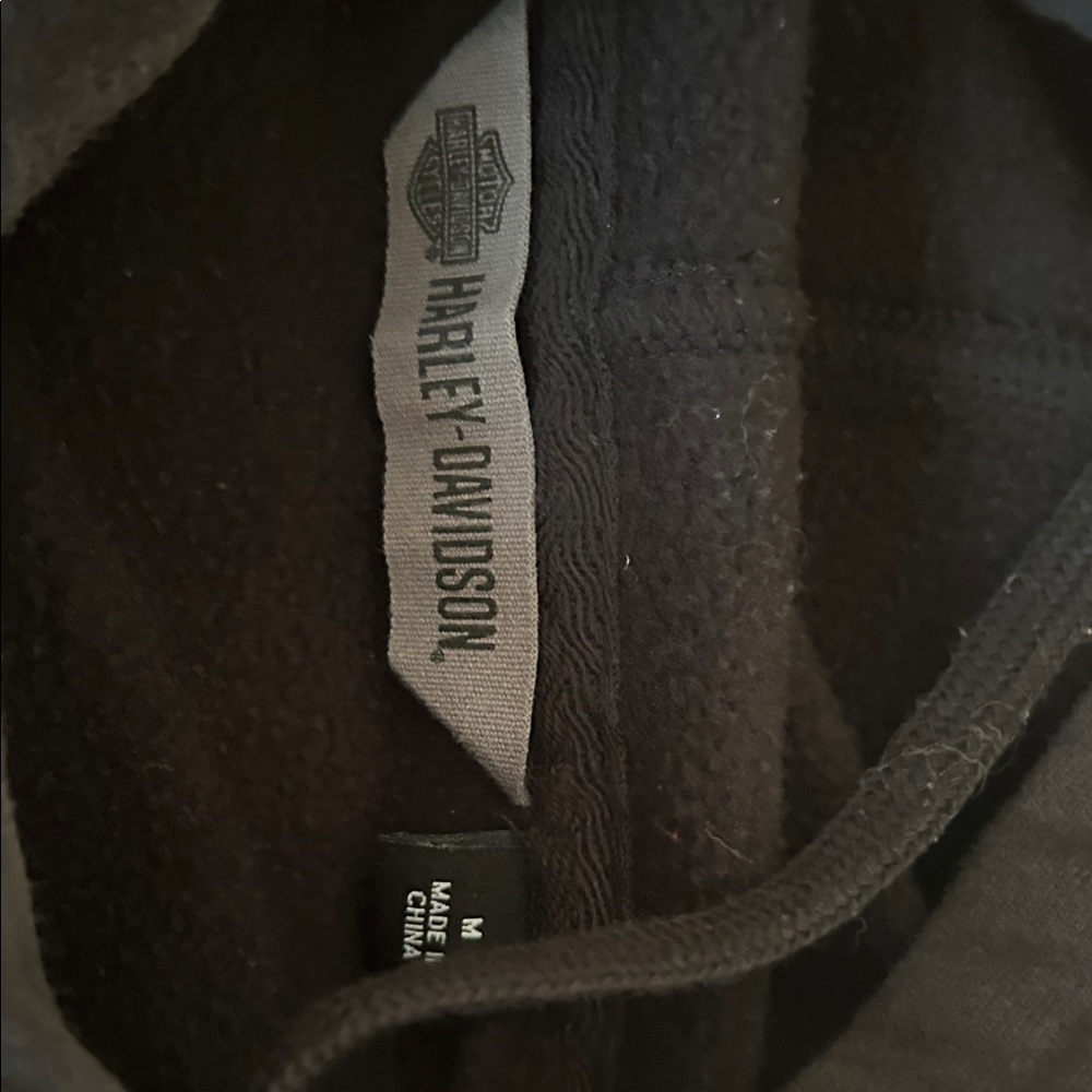 Harley-Davidson Black Hoodie with Gold Logo - Picture 3 of 3